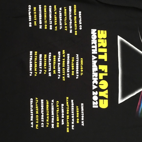 Britt Floyd world tour 2021. Medium. All concert dates on the back. Excellent. - Picture 2 of 4